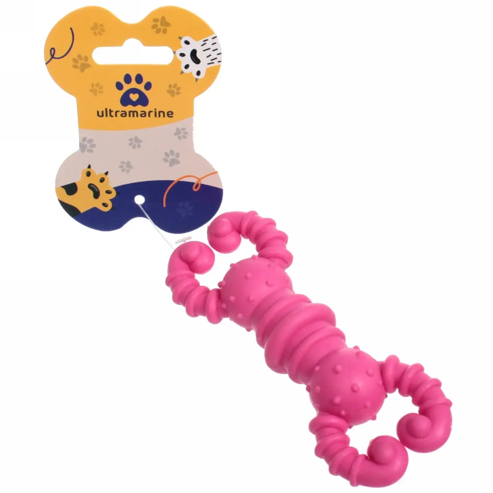Игрушка для собаки «Bubble gum-Краб» 12см цвет розовый Ultramarine