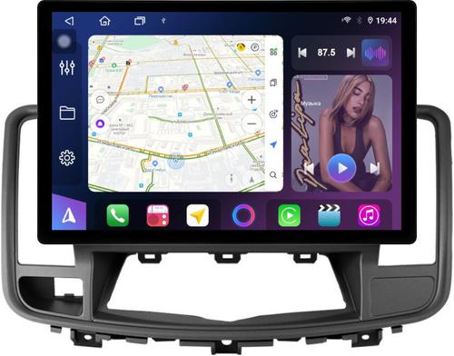 Магнитола для Nissan Teana J32 2008-2013 (ШГУ цветной, рамка 10) - FarCar BX877 монитор 13" 2K QLED на Android 13, TS10, 6+128, CarPlay, 4G SIM-слот