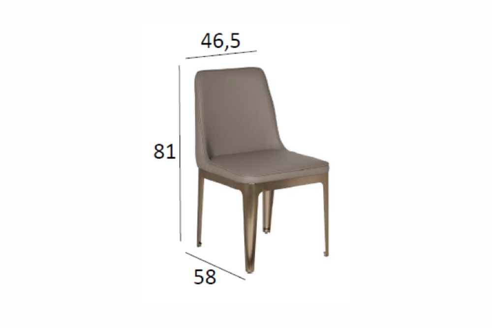 Стул Garda Decor Бэль Эйр (Bel Air) светло-серый 46,5*58*81 см