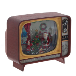 Изделие декоративное "Телевизор" (подсвет,вьюга,музыка, LR14х3 н/п +USB 100 см), L2, L21 W12 H17 см