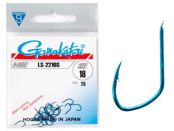 Крючки Gamakatsu LS-2210S HOOKS BLUE разм. 18 25шт.