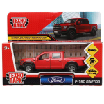 Модель ин. мет. "Ford F150 Raptor" 12см, двери, багаж, красный, в коробка F150RAP-12-RD (Технопарк)