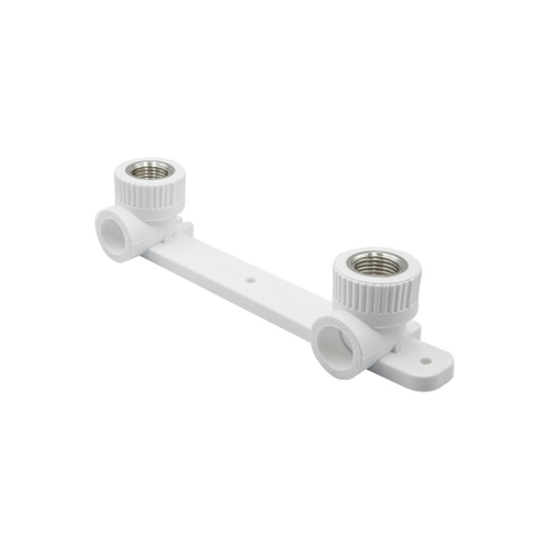 Уголок комб. вн 20х1/2'' с креплением двойной EVER® БЕЛЫЙ (Россия)
