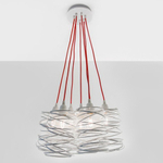 Spiral Nest Cluster 7 Light Chandelier, Copper -Open Box
