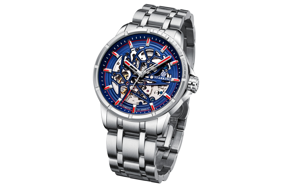 STARKING Automatic Mechanical Movement Watch Men"s Watches Blue Dial
