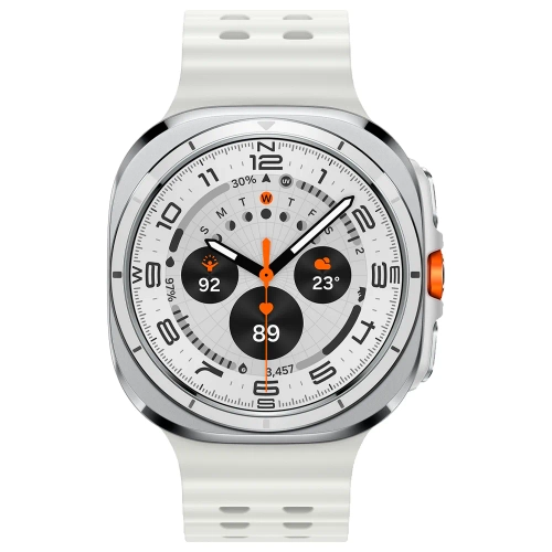 Умные часы Samsung Galaxy Watch Ultra (2025) 47mm LTE, ремешок Marine, Titanium White (Белый титан) SM-L705