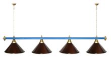 Лампа STARTBILLIARDS 4 пл. (плафоны золотые,штанга хром,фурнитура золото)