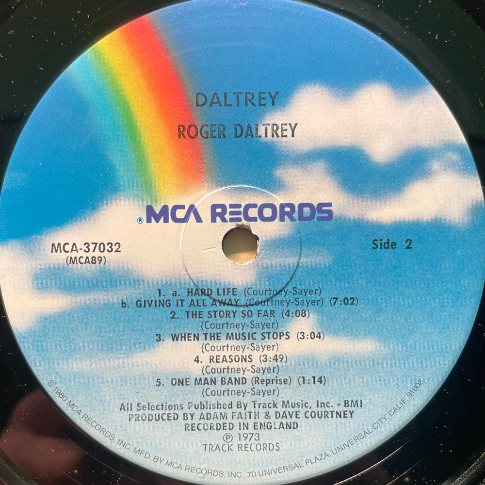 Roger Daltrey ‎– Daltrey (США 1980г.)