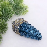 Набор украшений SHINE «Forest miracle» 11 см (4 шт.), night blue