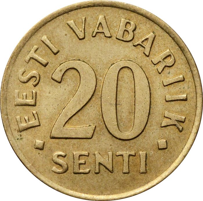 20 сентов 1992 Эстония