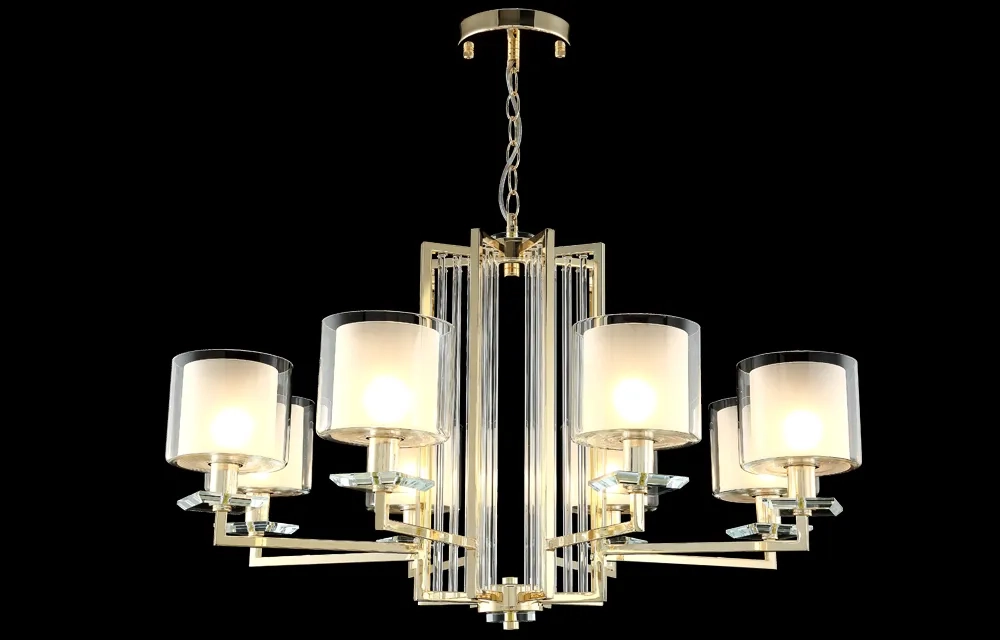 Люстра Crystal Lux NICOLAS SP-PL8 GOLD/WHITE