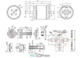 T-Motor AT2820 KV880 3D F3A длинный вал