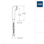 Лейка гигиенического душа без рычага ABS 9553