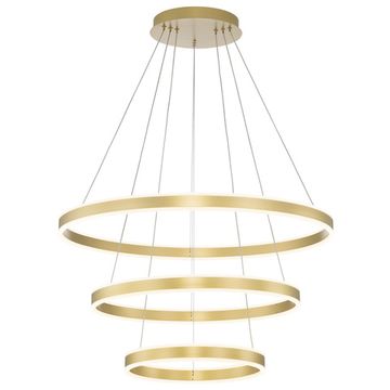Люстра подвесная светодиодная с пультом 195W 3000-5500K CL719682 золото Дуэт Citilux