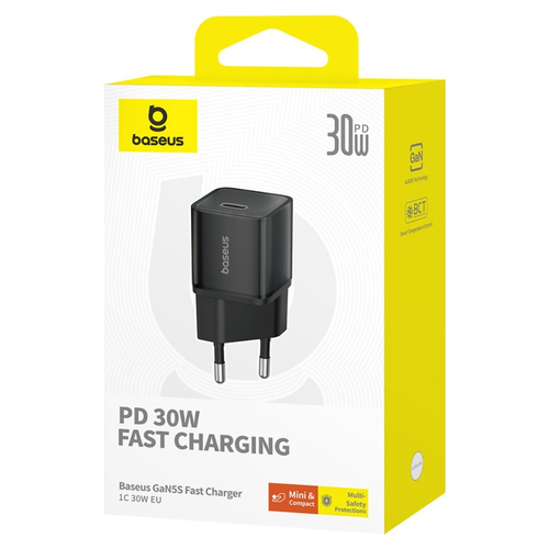 Сетевое зар. устр. Baseus GaN5S Fast Charger 1C 30W P10162504113-00 черное