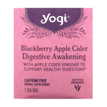 Yogi Tea, Пробуждение пищеварения, чай без кофеина с ежевикой и яблочным сидром, 16 чайных пакетиков, 29 г (1,02 унции)