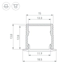 Профиль SL-MINI-15-3000 ANOD (Arlight, Алюминий)