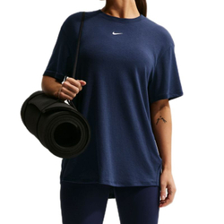 Женская теннисная футболка Nike One Relaxed Dri-Fit Short Sleeve - midnight navy/white