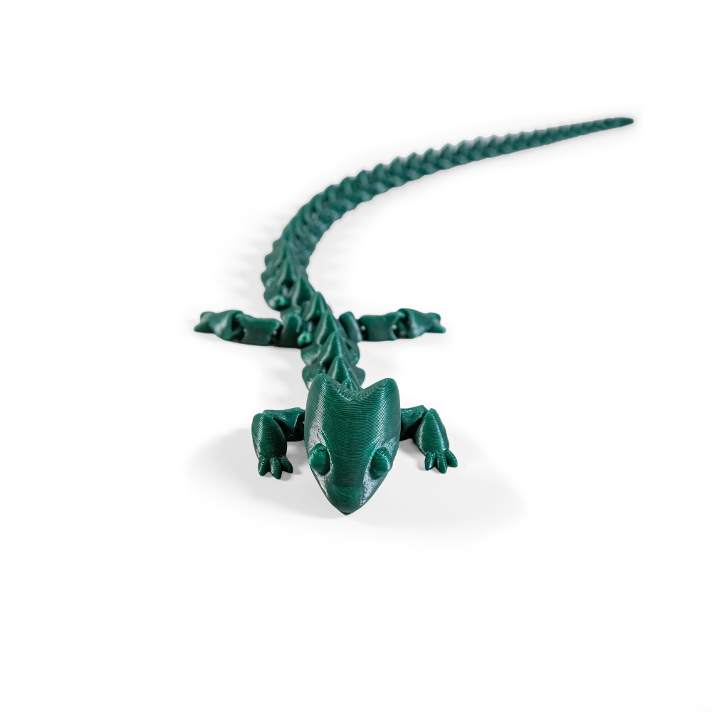 Игрушка-антистресс подвижная гибкая Ящерица-четки, 3D печать, 39см, зеленая