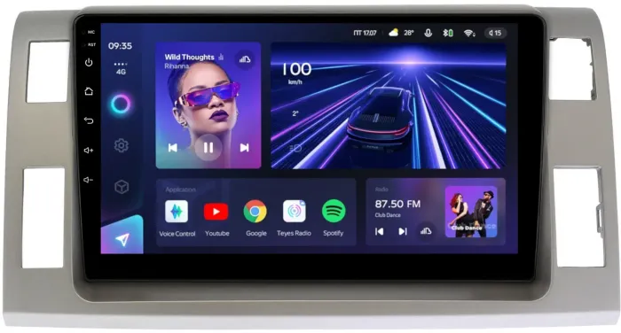 Магнитола для Toyota Estima 3 2006-2016 (без 360, рамка серая 10 тип 2) - Teyes CC3 на Android 10, Быстрая, QLED, CarPlay, 4G SIM-слот