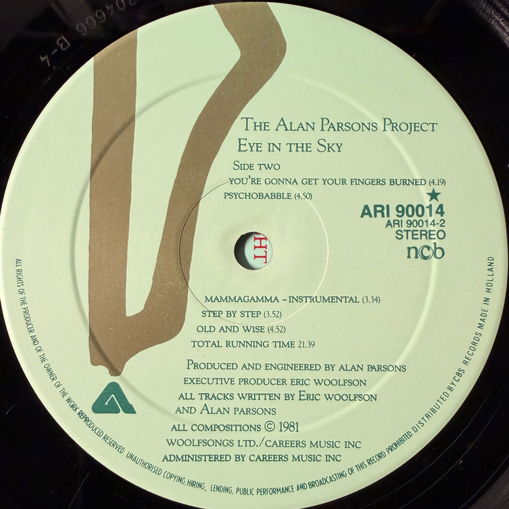 The Alan Parsons Project - Eye In The Sky (Скандинавия 1982г.)