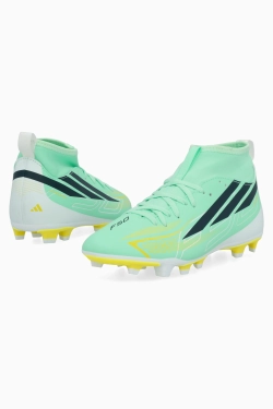 Бутсы adidas F50 Club Hyperfast Mid FG/MG Junior - бирюзовый