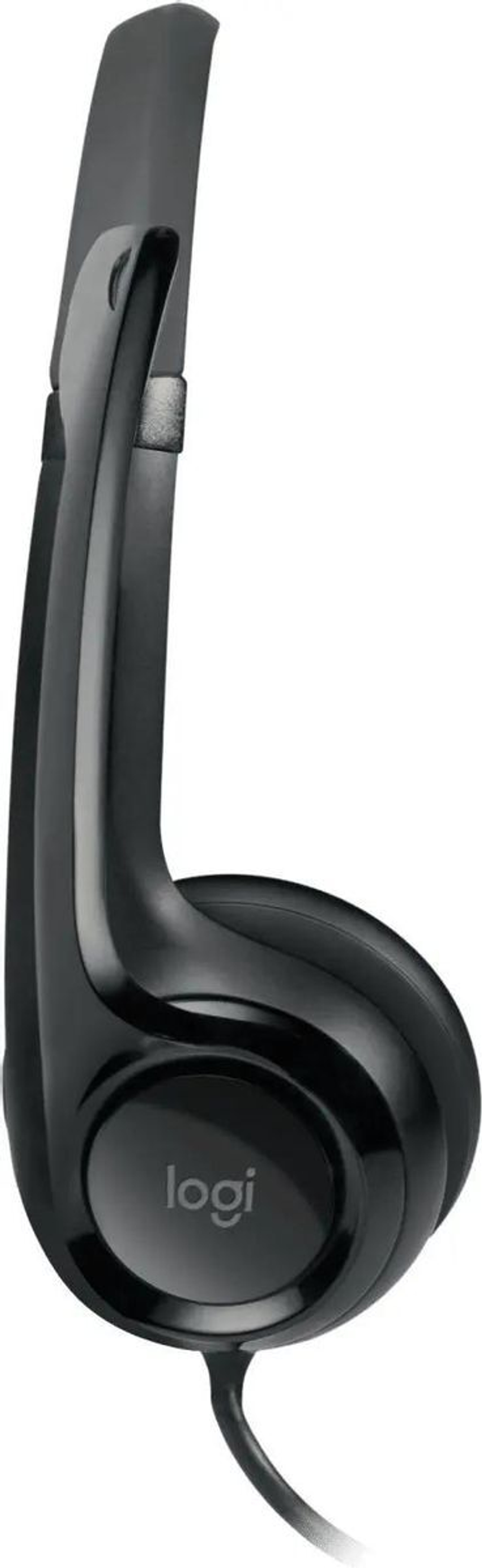 Гарнитура Logitech H390, проводная, стерео, USB, черный, шумоподавление (981-000803)