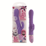 Фиолетовый силиконовый вибратор LIA DUAL STIMULATOR - 13 см. (Цвет: фиолетовый)