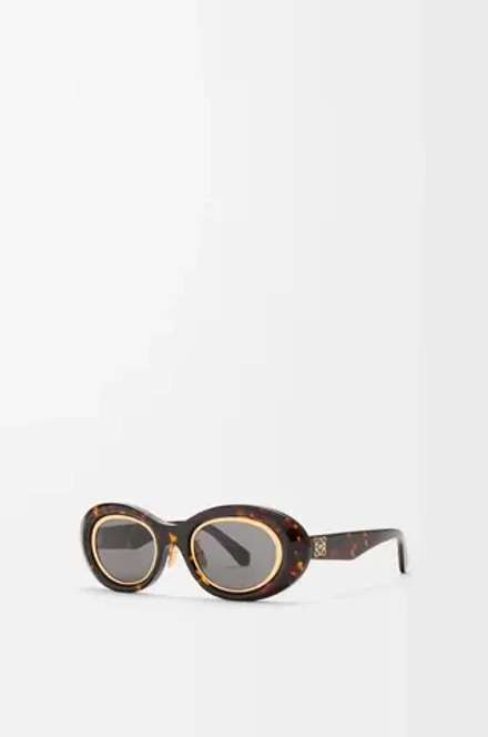 Loewe Солнцезащитные очки овальной формы, черепаховый