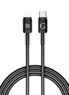 Кабель Type-C to Lightning Gurdini Braided Data Cable 9V/3A 30W 1m черный