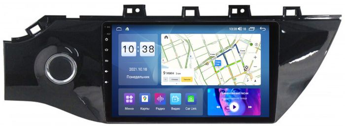Магнитола для KIA Rio 4, Rio X-Line 2017-2020 (рамка под 9" с кнопкой) - Parafar PF105UHD на Android 13, Быстрая, QLED, CarPlay, 4G SIM-слот