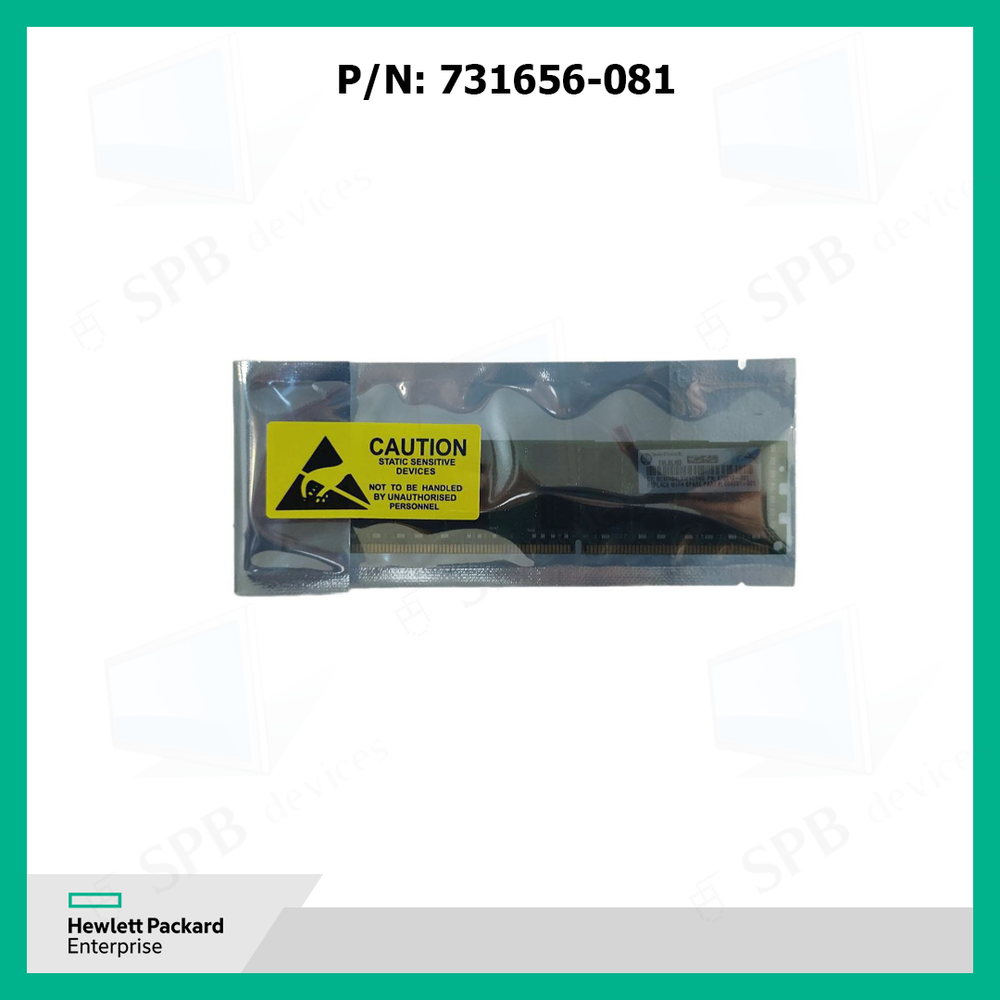 Модуль памяти HP 8GB (1x8GB) Single Rank x4 PC3L-12800R (DDR3-1600) RegCAS-11 Low Voltage 731765-B21, 731656-081, 735302-001