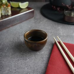 Соусник 65 мл d 6,2 см h3,5 см круглый фарфор Antic Copper Panasia P.L. [12]