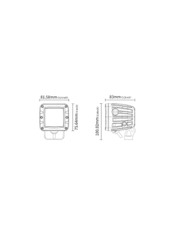Светодиодные фары рабочего света AURORA 76x76 мм 40W (комплект 2 шт)