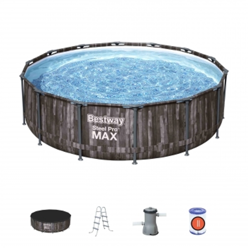 Бассейн каркасный Steel Pro MAX 427*107 см + 3 аксессуара Bestway (5614Z)