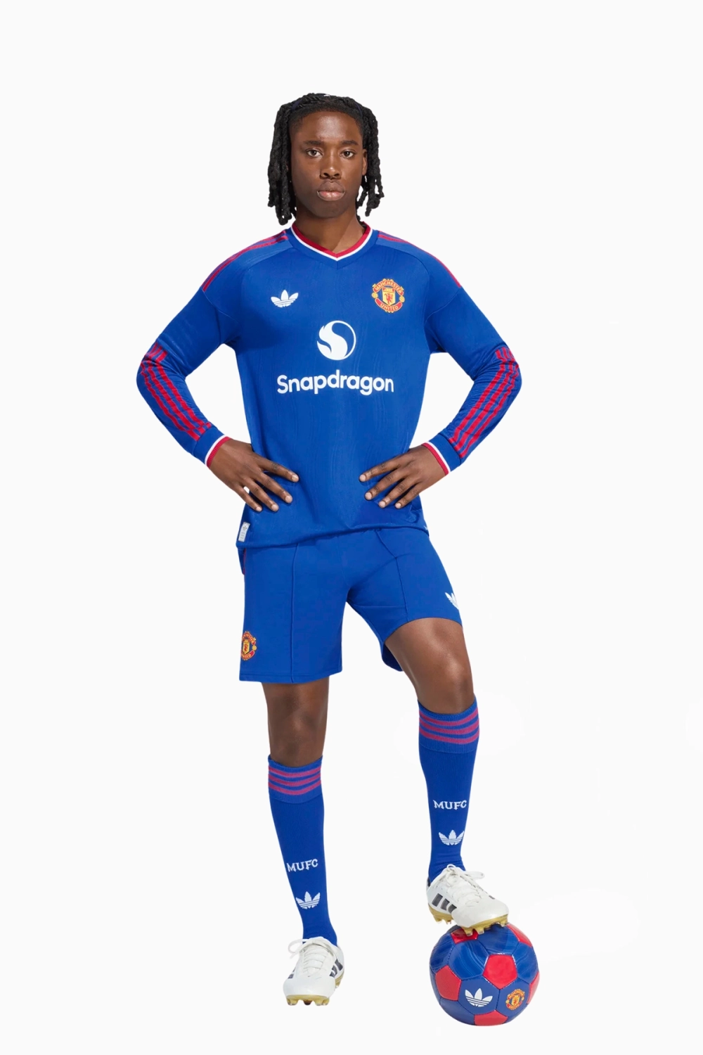 Футболка с длинными рукавами adidas Originals Manchester United 26/27 Away Authentic - синий