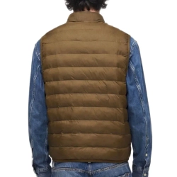 Мужская теннисная жилетка Lacoste Water-Repellent Puffed Windbreaker - brown