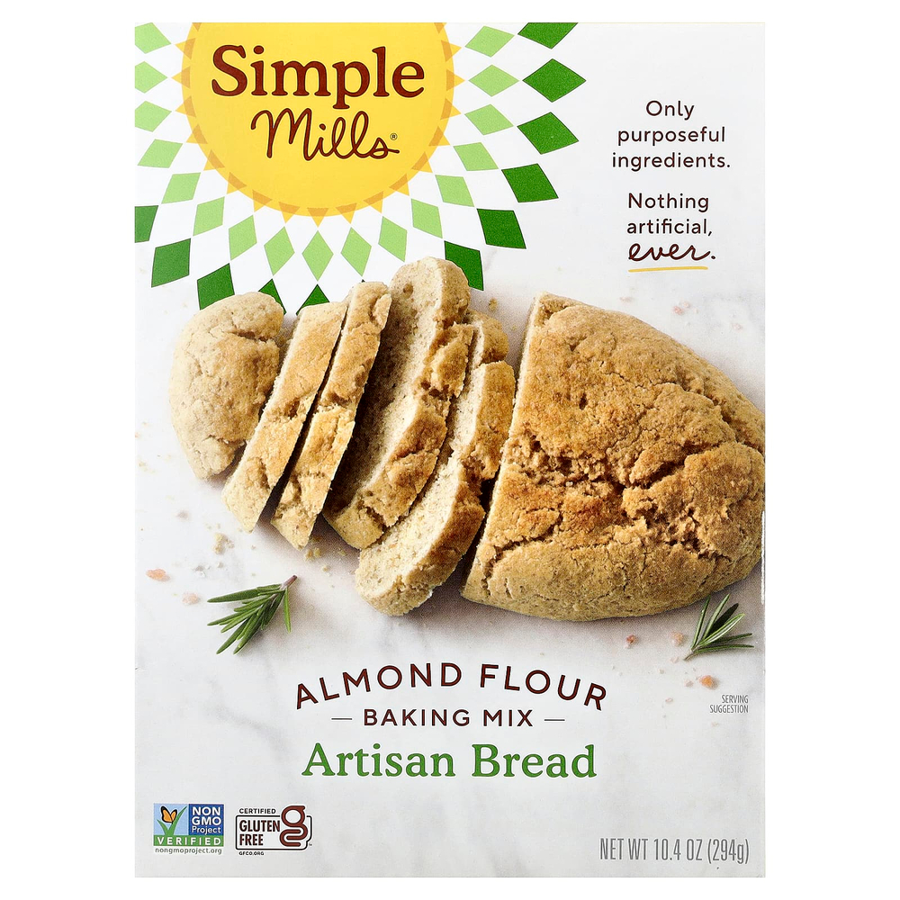 Simple Mills, смесь для выпечки с миндальной мукой, ремесленный хлеб, 294 г (10,4 унции)