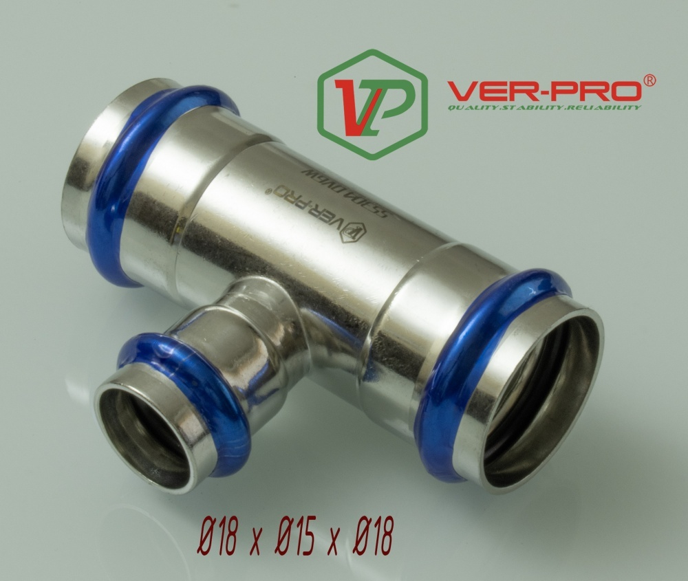 НЕРЖ Тройник  18*15*18  "VER-PRO"  (50/5шт)