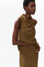 Топ из жатого джерси с вырезом-качели - H&M