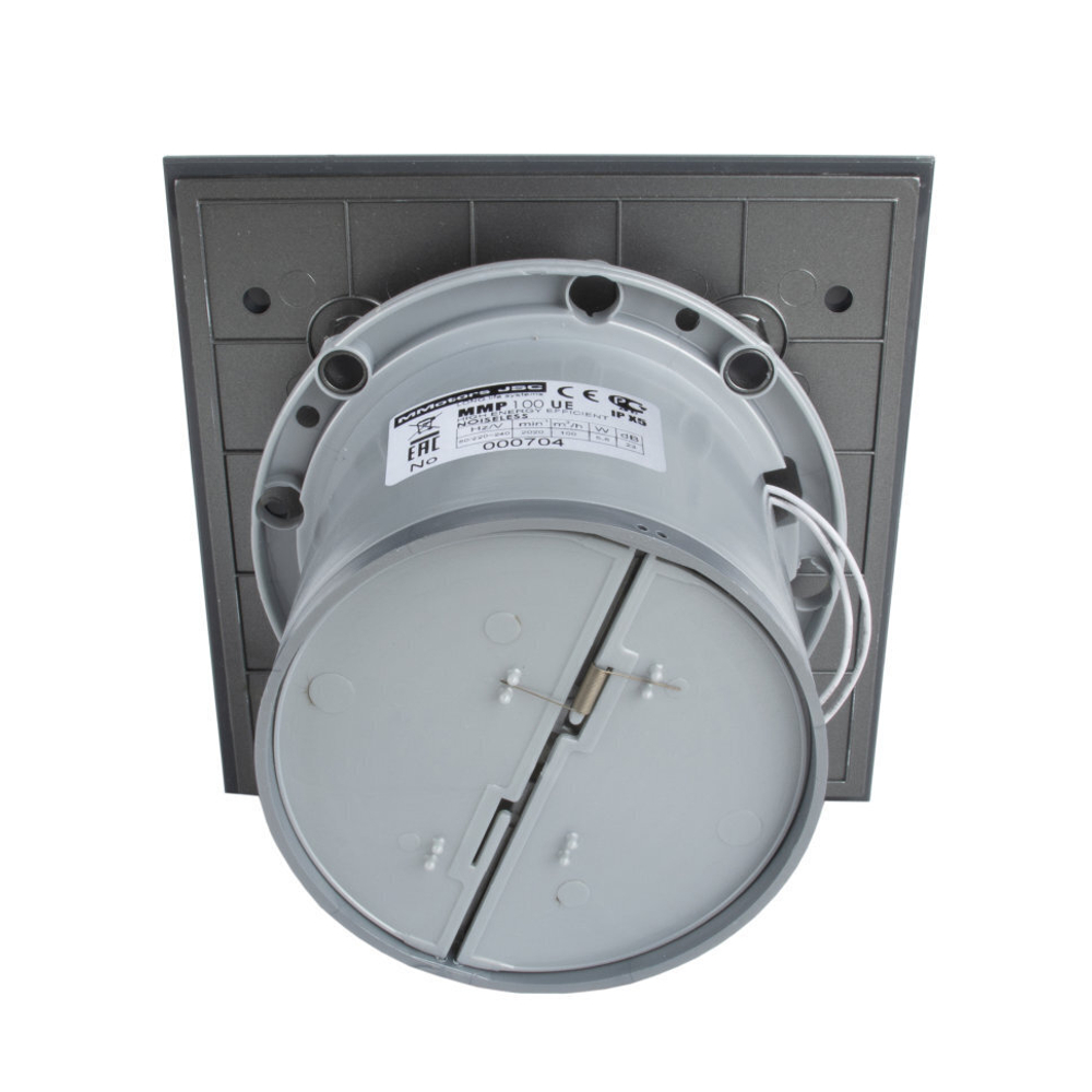Вентилятор накладной MMotors JSC MMP-06 100/105 куб/ч Стекло/Квадрат Темно Серый с каплями