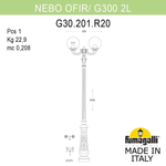 Парковый фонарь Fumagalli GLOBE 300 G30.202.R20.BZF1R