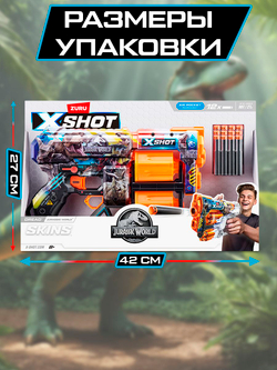 Пистолеты игрушечные. Набор Бластеров с мягкими пулями. XSHOT Insanity HorrorFire. 36731