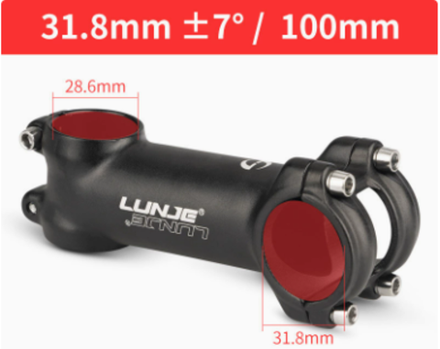 Вынос руля LUNJE XT-A007 Плюс-минус 7 градусов/черный 31.8*100mm
