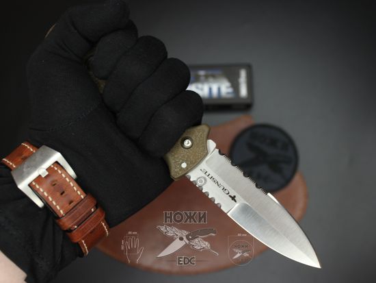 Складной нож Cold Steel 10ABV3 Gunsite Counter Point I c клинком из стали AUS-10A, рукоять Grivory (Griv-Ex)