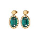Серьги Qudo TIVOLA UNICA big (G/P) Emerald 2,65 cm 332049