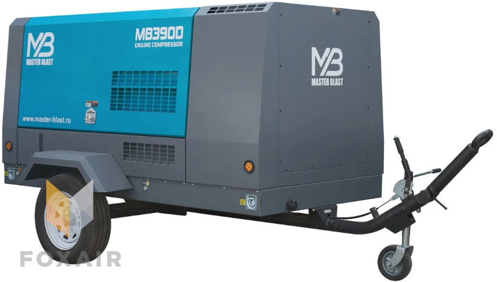 Мобильный винтовой дизельный компрессор Master Blast MB400D-7
