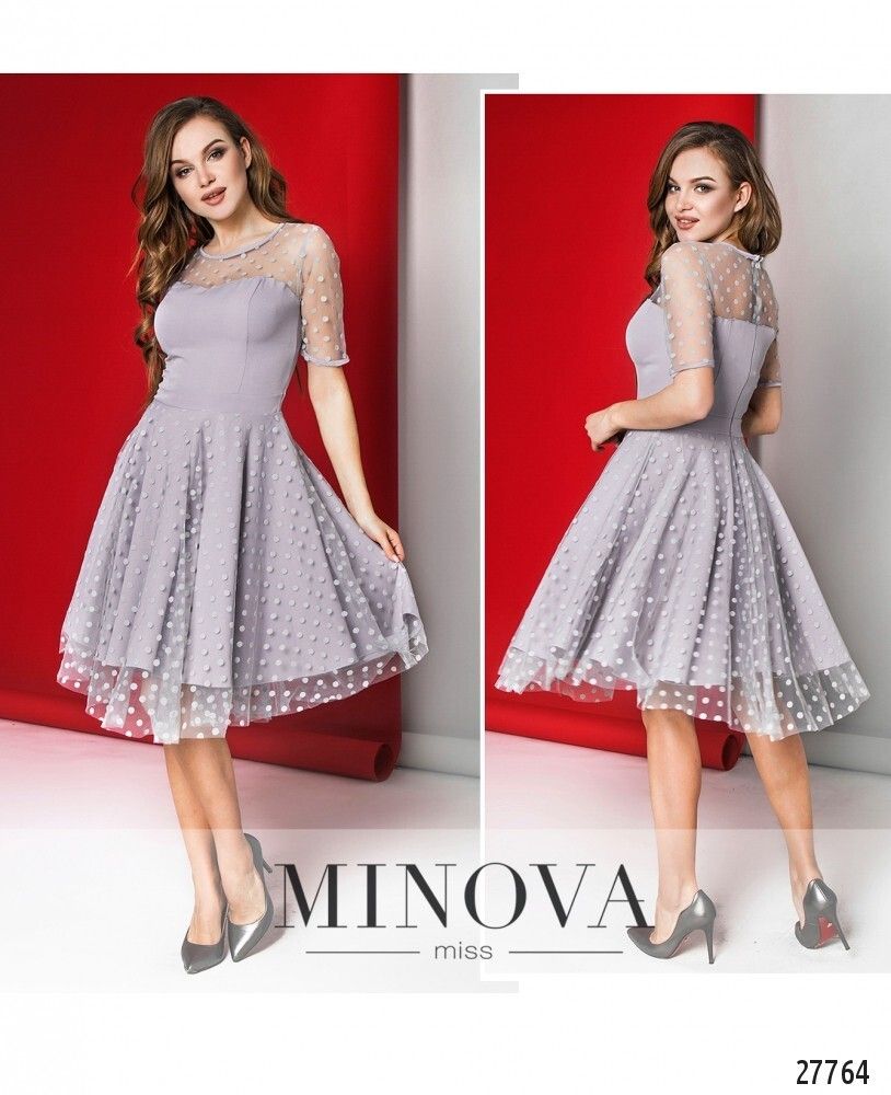 Платье 1069-серый Minova Платье 1069-серый Minova