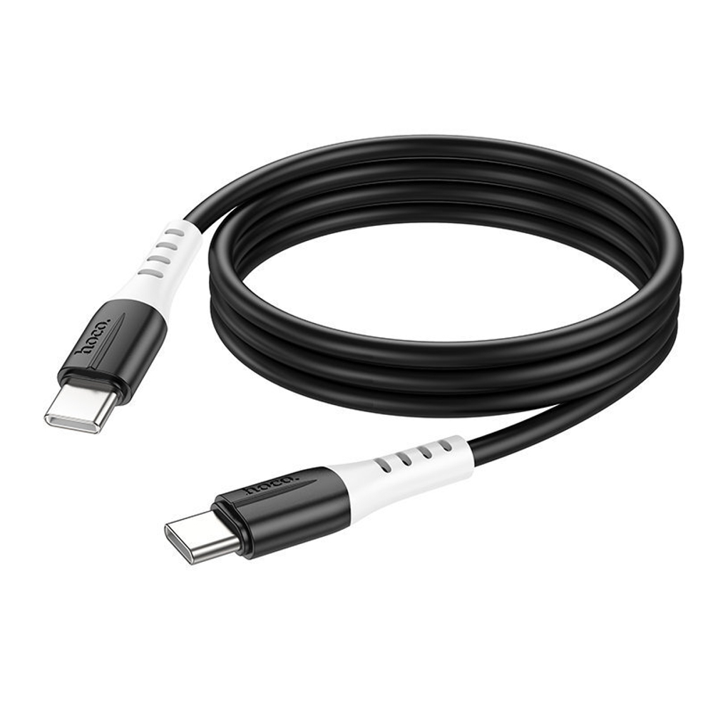 Кабель X82 Type-C на Type-C 1m 3A 60W HOCO черный