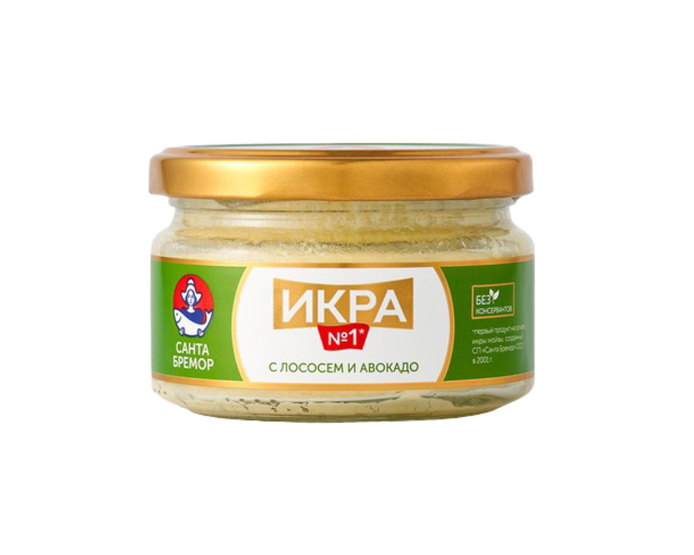 Икра деликатесная с лососем и авокадо 180г